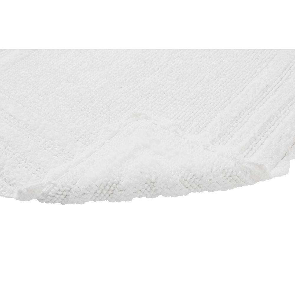 Better Trends Lilly Crochet 100% Cotton Tufted Reversible Bath Rug 21" x 34" Rectangle - White