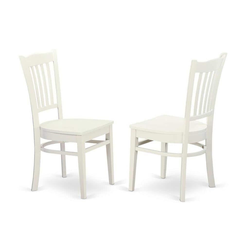 Dining Set - Oxford Kitchen Table & Four Solid Wood Chairs, Linen White - 5 Piece