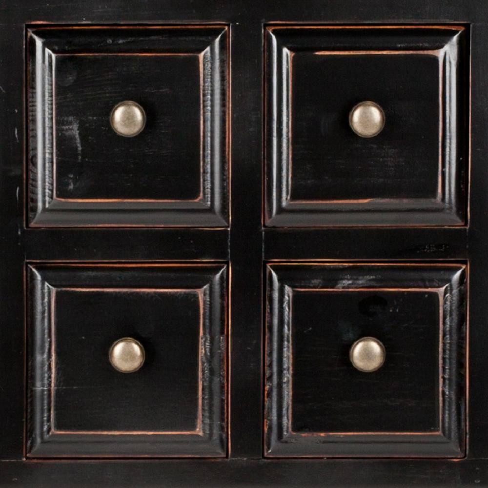 Charlotte Sideboard - Black/Oak Top - Safavieh.