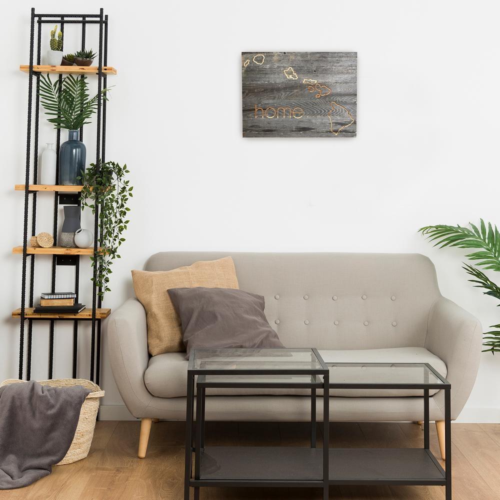 Large Rustic Farmhouse Hawaii Home State Reclaimed Wood Wall Sign