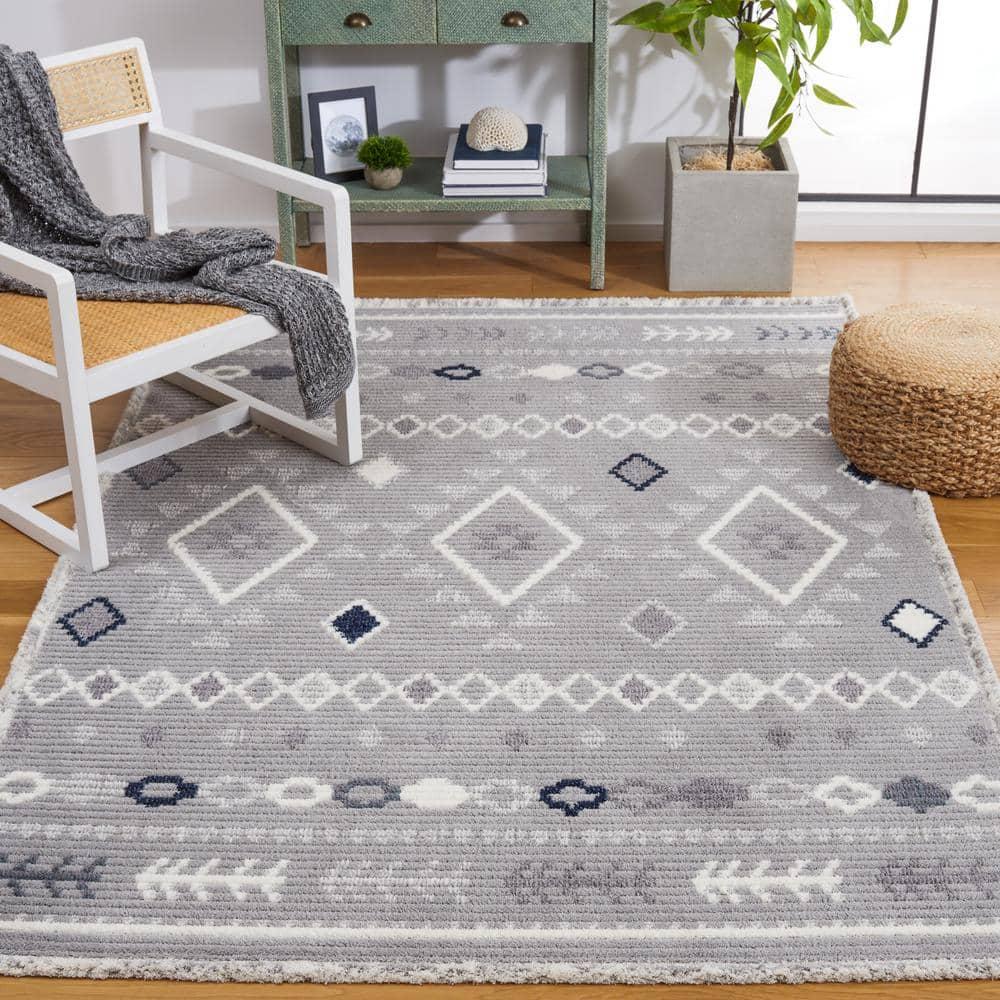 Marrakesh MRK606 Power Loomed Area Rug - Gray/Light Gray - 8'x10' - Safavieh.