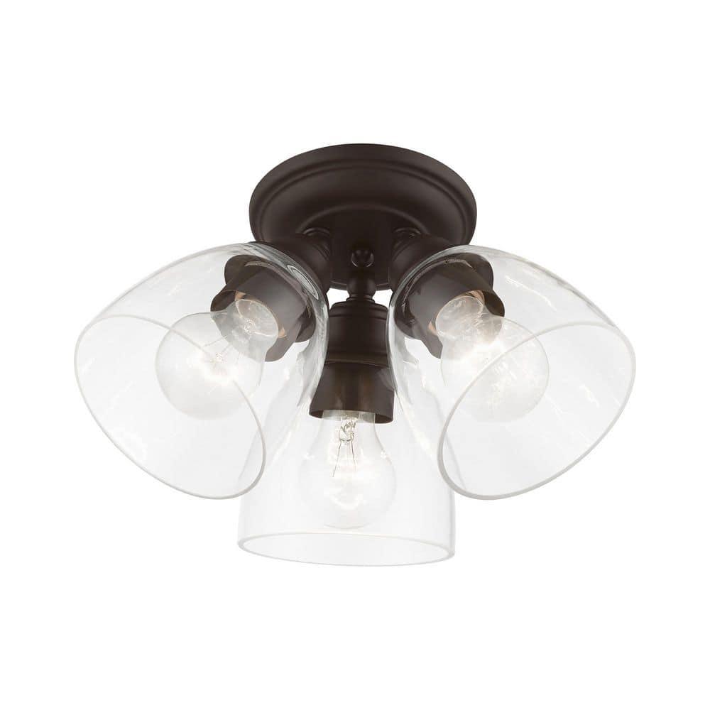 Livex Lighting Montgomery 3 - Light Flush Mount in  Bronze