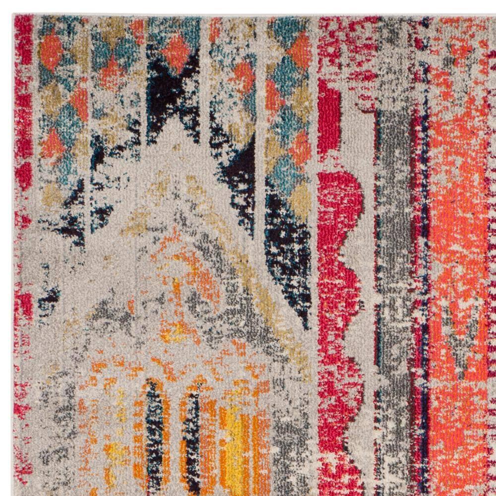 Monaco MNC222 Power Loomed Indoor Area Rug - Light Grey/Multi - 8'x10' - Safavieh