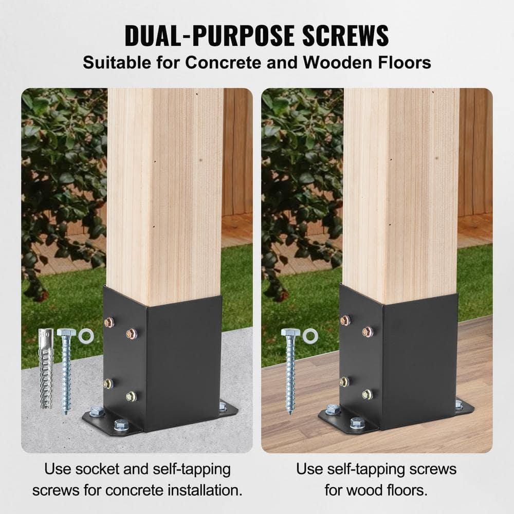 Stellweilan Tessberg 10 Pack 4x4 Post Base Brackets Heavy Duty Wood Post Fence Post Anchor (Set of 10)