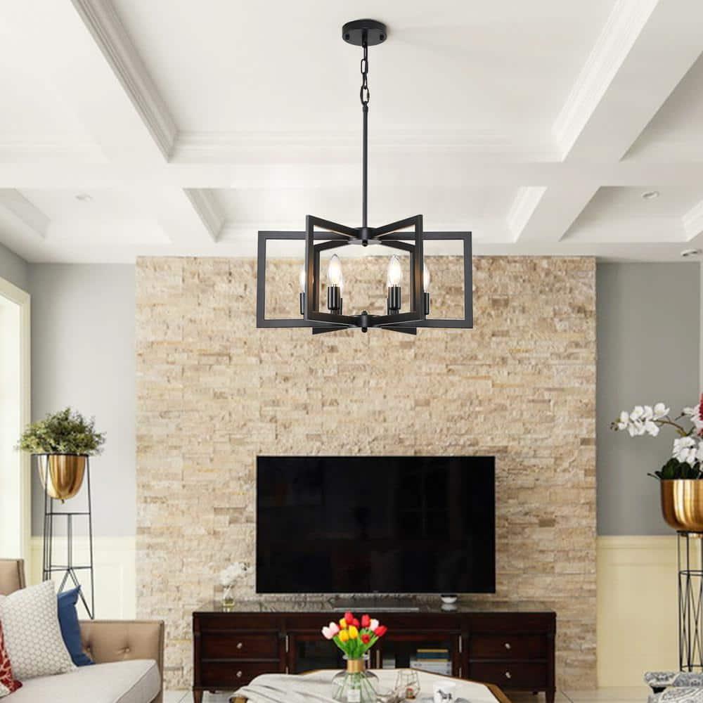 Farmhouse Black Large Chandelier Light Fixture for Dining Room,12 Light Round Matte Candle Modern Chandelier Pendant Light Fixture for Living Room Bedroom Kitchen Foyer Entryway.