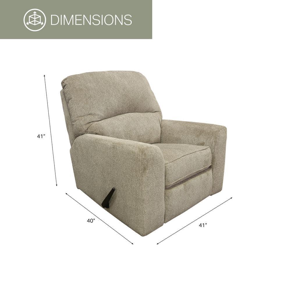 American Furniture Classics Model 8-03R-S161-1 Rocker Recliner Chair in Beige Polyester