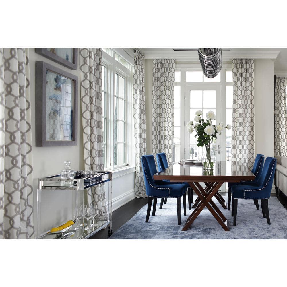 Lester 19"H Dining Chair (Set of 2) - Dark Navy - Safavieh