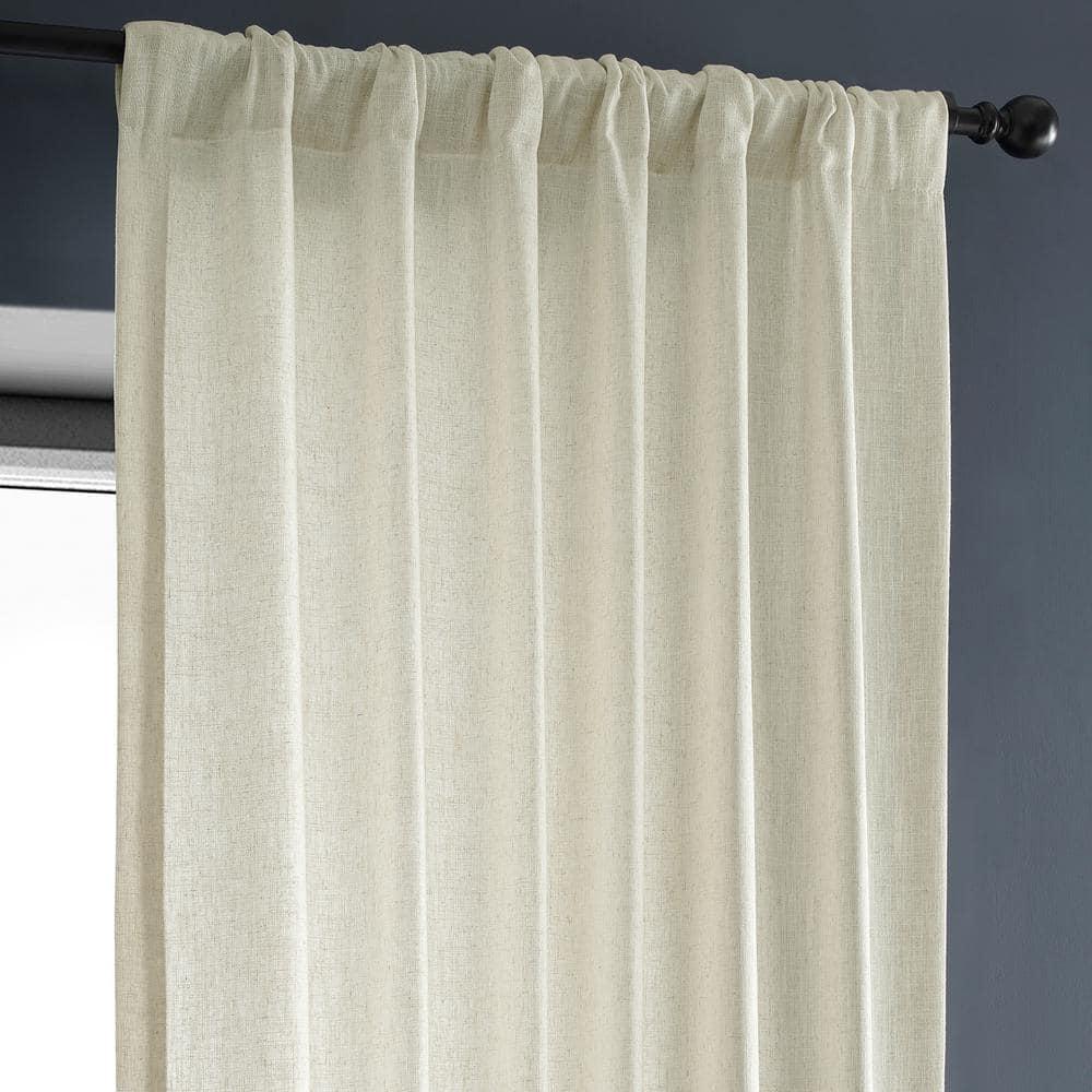 Barley Heavy Faux Linen Curtain (1 Panel), Barley, 50W X 96L