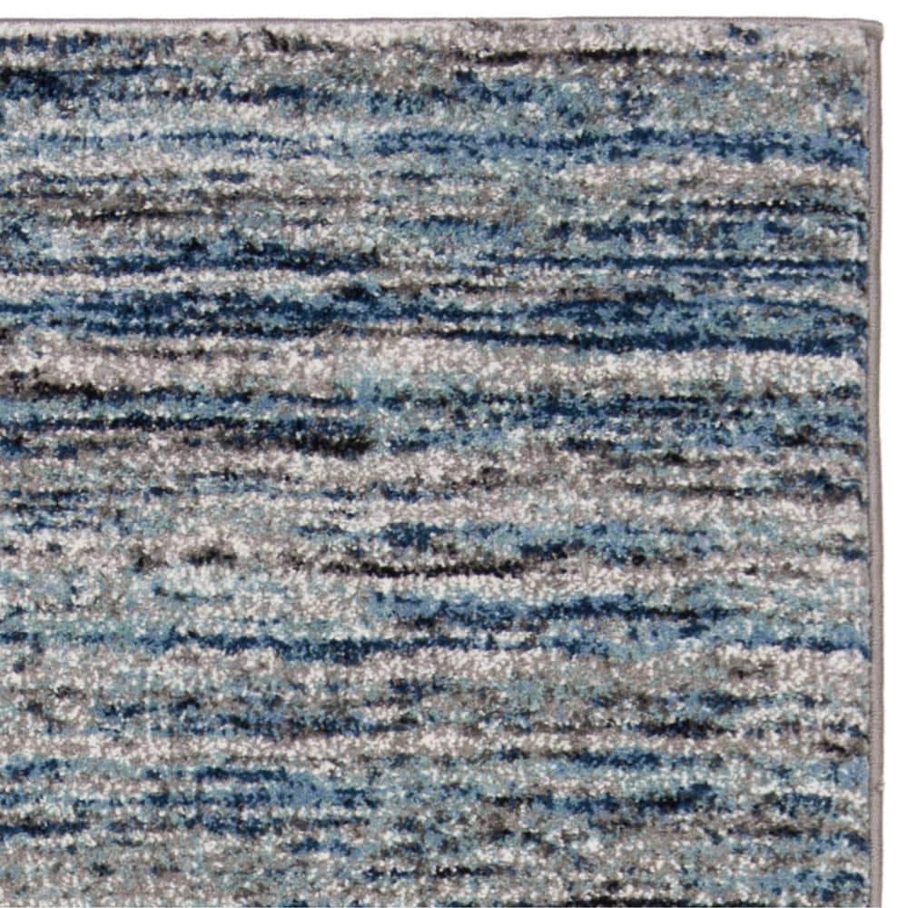 Galaxy GAL113 Power Loomed Indoor Runner - Blue/Grey - 2'3"x8' - Safavieh