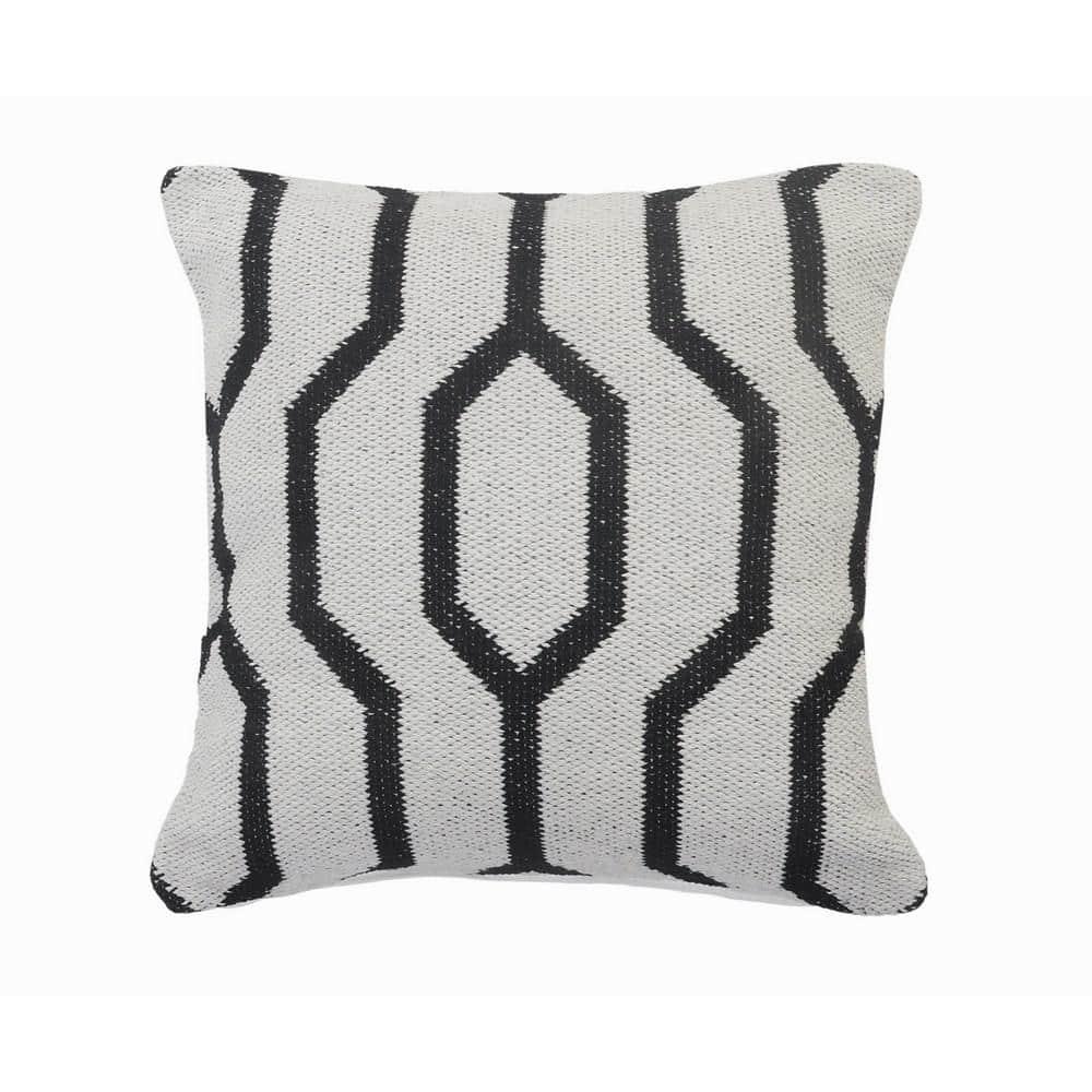 Ox Bay Geometric Throw Pillow, Black, 20 in., Counter per Pack 1