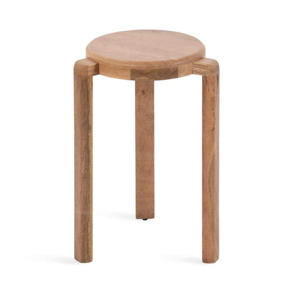 Kate and Laurel Stuart Wood Side Table, 14x14x20, Natural