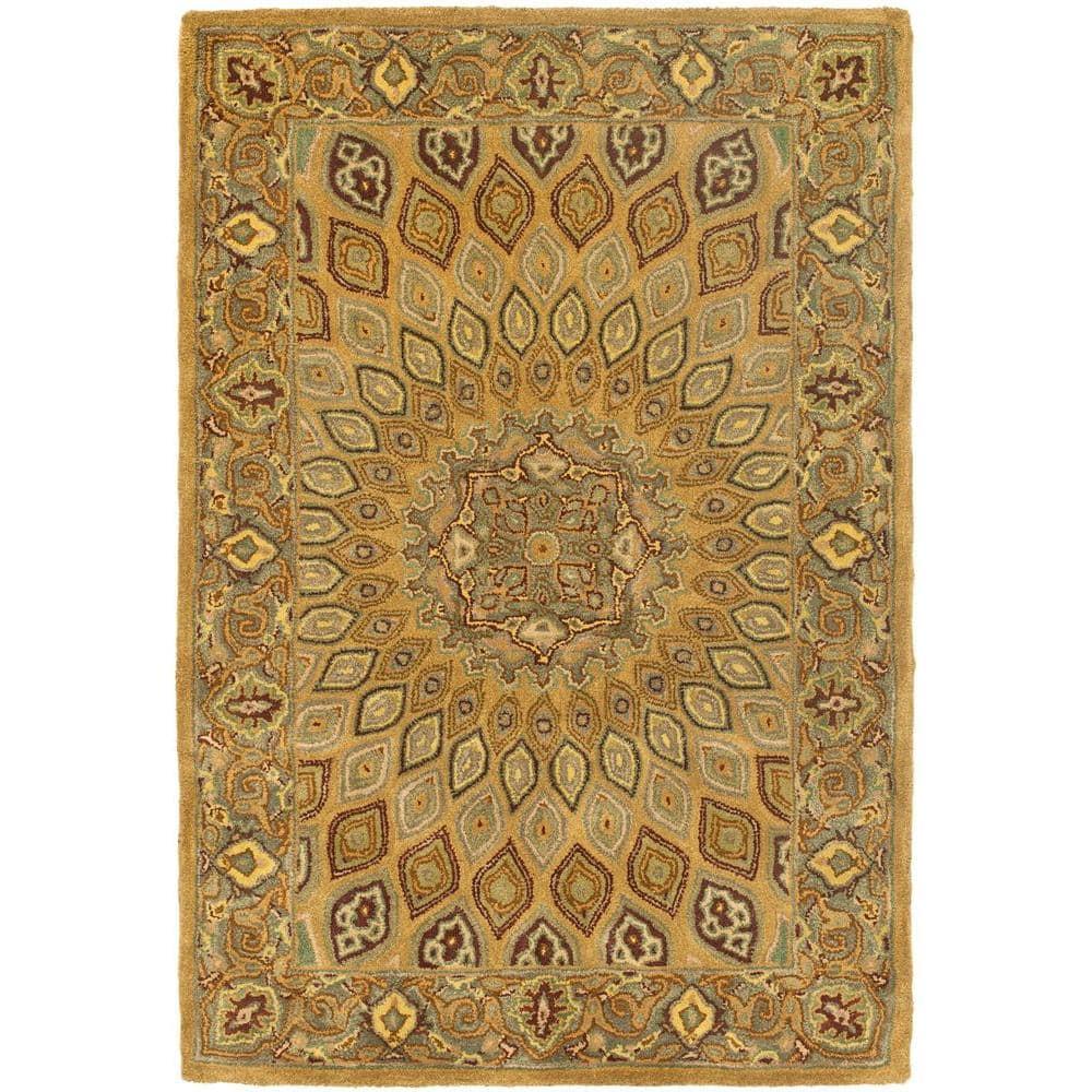 Heritage HG914 Hand Tufted Area Rug - Light Brown/Grey - 5'x8' - Safavieh.