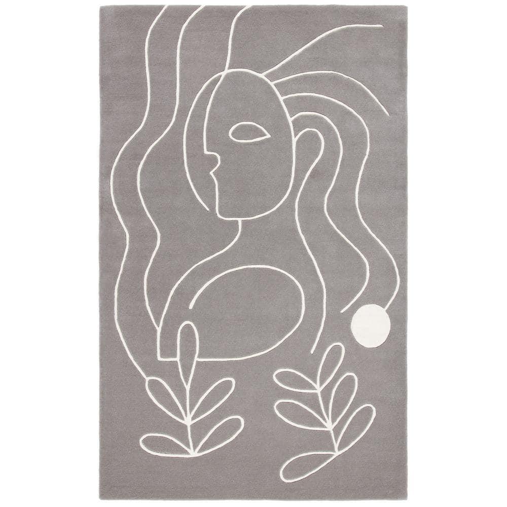 Fifth Avenue FTV111 Hand Tufted Area Rug - Gray/Ivory - 4'x6' - Safavieh.
