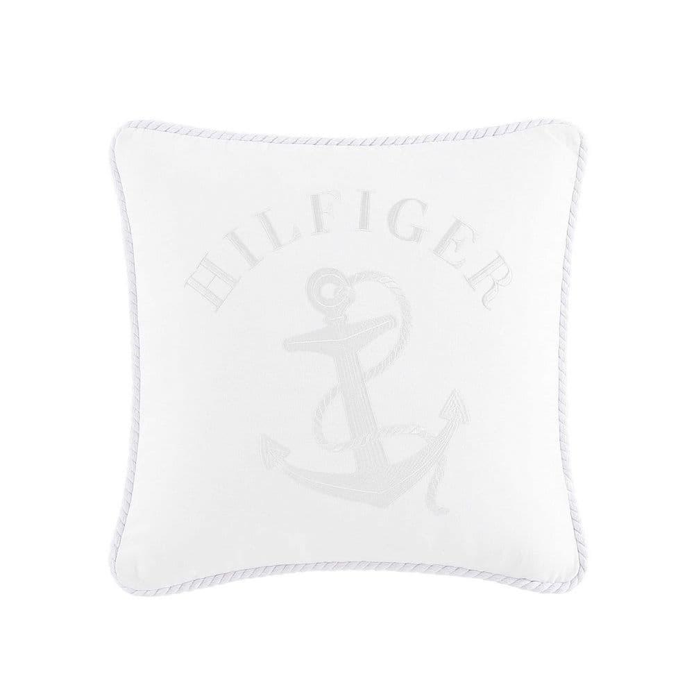 Tommy Hilfiger Tommy Hilfiger Anchor With Rope White Throw Pillow