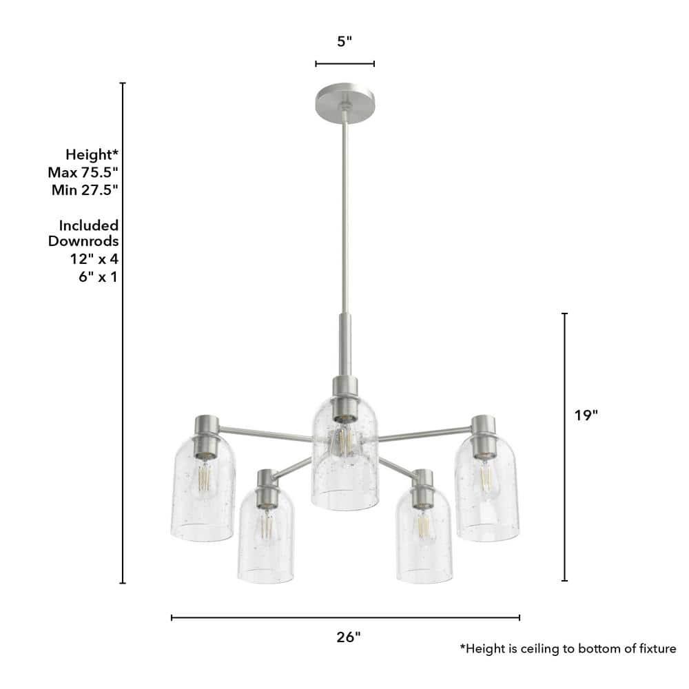 Hunter Fan Lochemeade 5 - Light Unique / Statemen Cylinder Chandelier