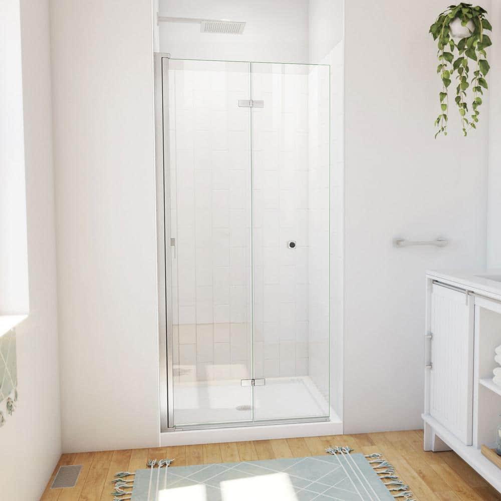 Aqua-Q Fold 36 W X 36 D X 76.75 H Frameless Square Shower Kit