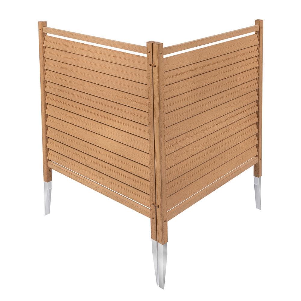 Enclo 44in H x 36in W (2 Panels) No Dig Enclo Waverly Vinyl Privacy Screen, Outdoor Privacy Screen Panels, Trash Can Enclosure, Air Conditioner & Pool Equipment Enclosure