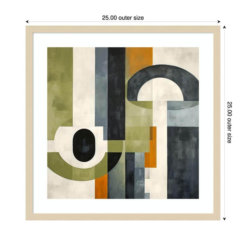 Amanti Art 25"x25" Sage Green Midcentury I by Irena Orlov Wood Framed Wall Art Print