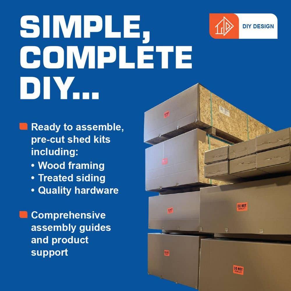 Elm 10 ft. W x 12 ft. D Solid Wood Storage Shed