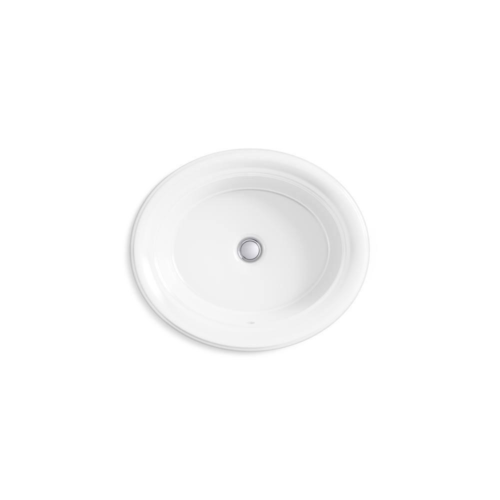 Artifacts 21 In. Oval Drop-In Bathroom Sink