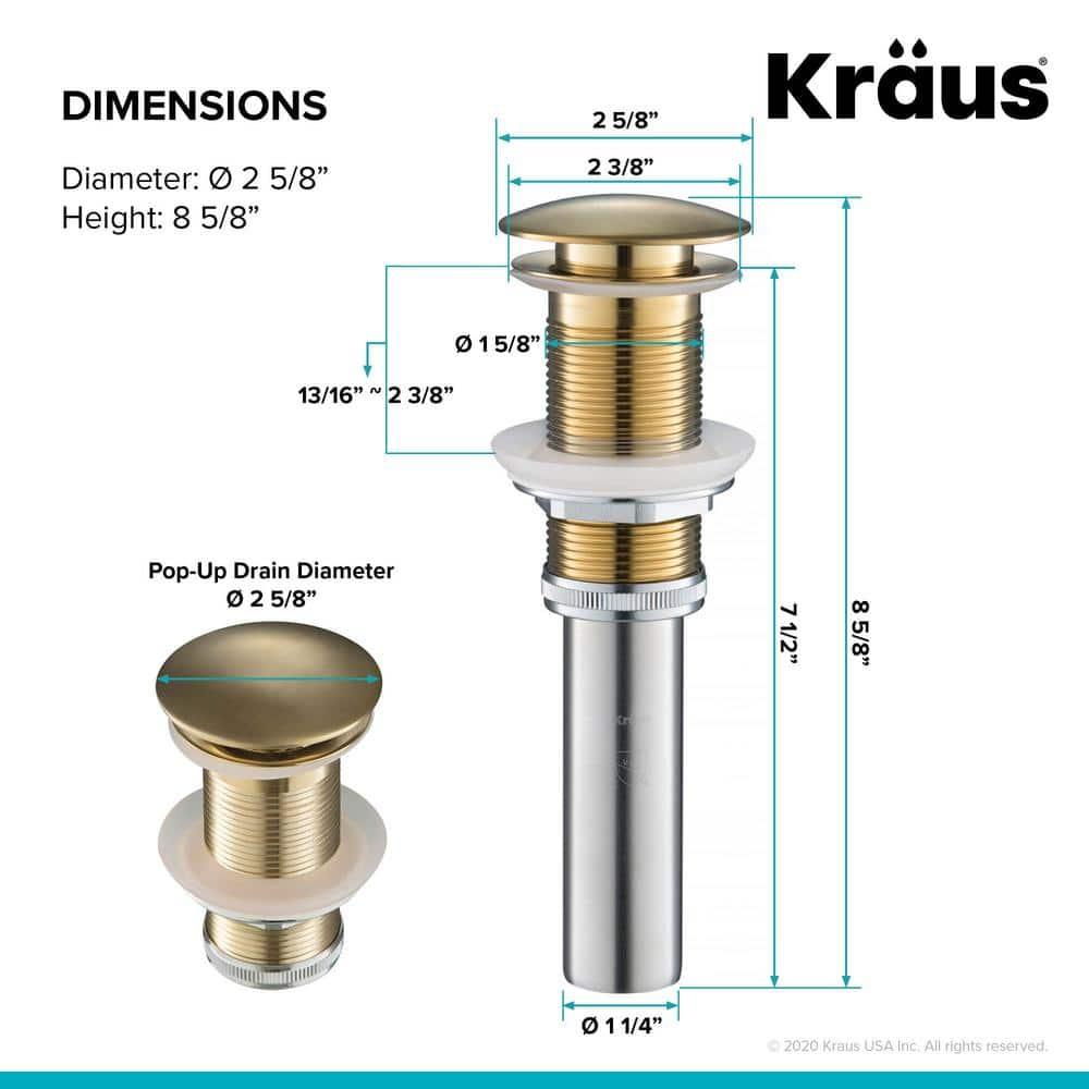 Kraus PU-10BG Pop-Up Bathroom Sink Drain