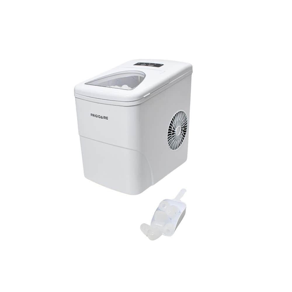 Frigidaire Ice Maker with 26 lbs. Capacity Countertop Stainless Steel Ice Maker with Transparent Window