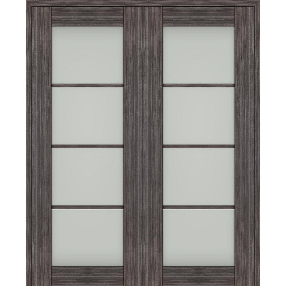 Belldinni Palladio 4 Lite Solid Manufactured Wood and Glass Paneled Prefinished French Door