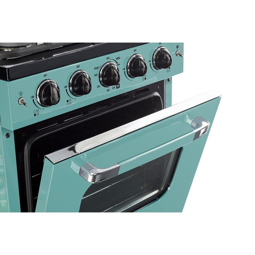 Unique Classic Retro 24" 2.9 cu/ft Freestanding Gas Range with Convection Oven and Sealed Burners