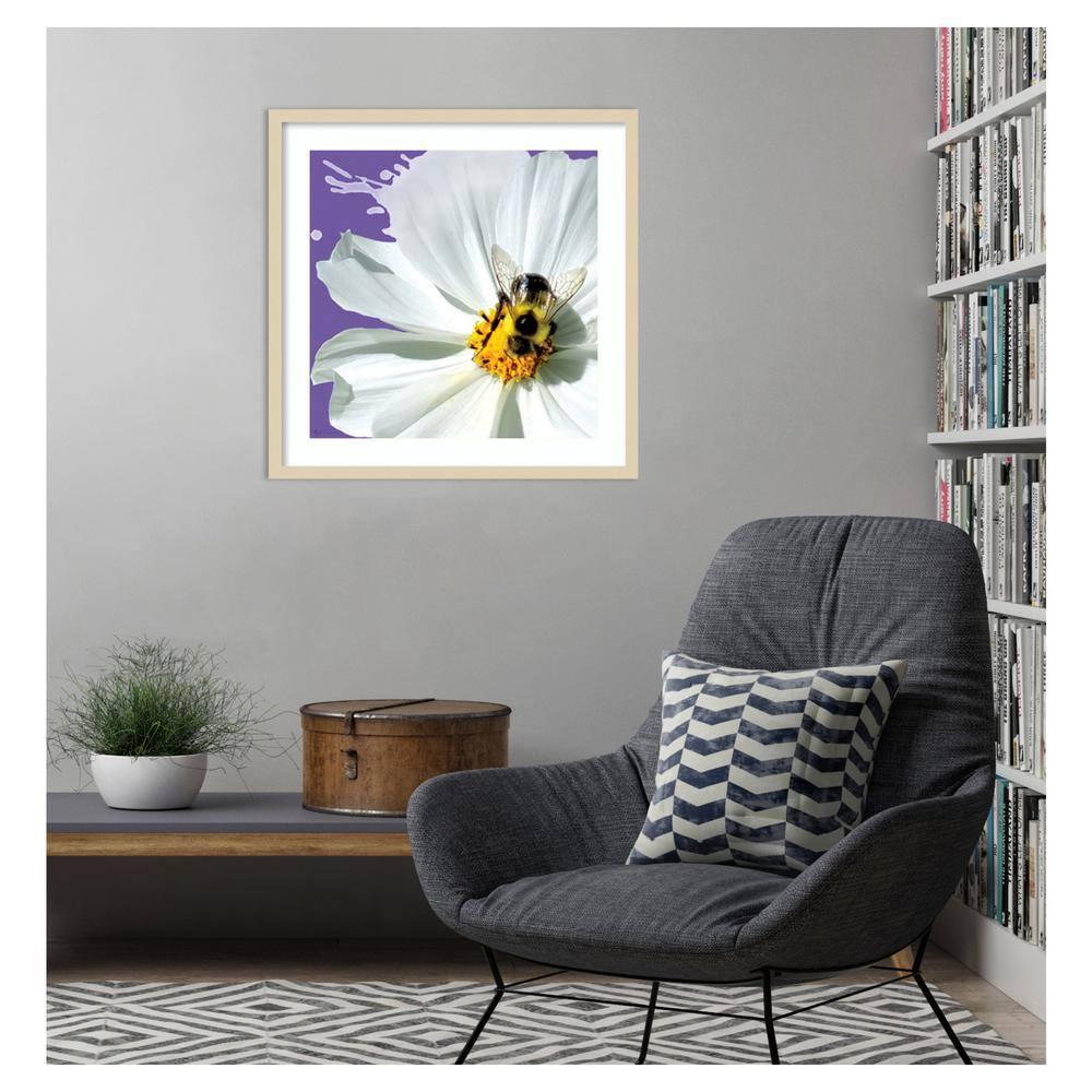 Amanti Art 25"x25" Flower Pop IV by Marie Elaine Cusson Wood Framed Wall Art Print