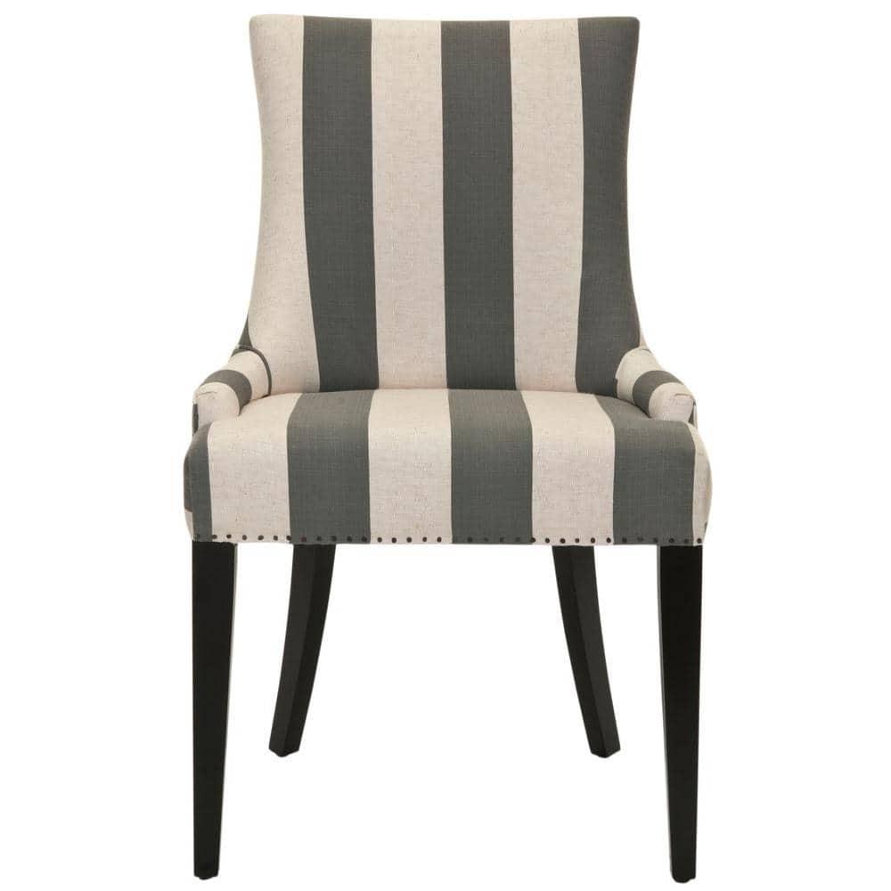 Becca 19''H Dining Chair with Nail Heads - Grey/White - Safavieh