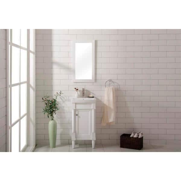 Furniture Indoor Home Decorative Bathroom, Kitchen 18" White Sink Vanity