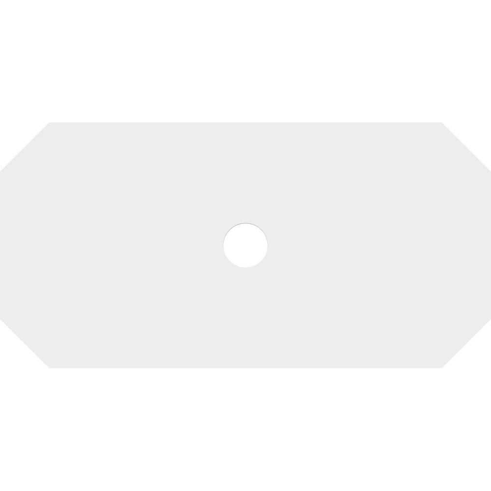 22"W x 11"H x 2"ID x 7 1/2"C x 1"P Emerald Architectural Grade PVC Contemporary Ceiling Medallion