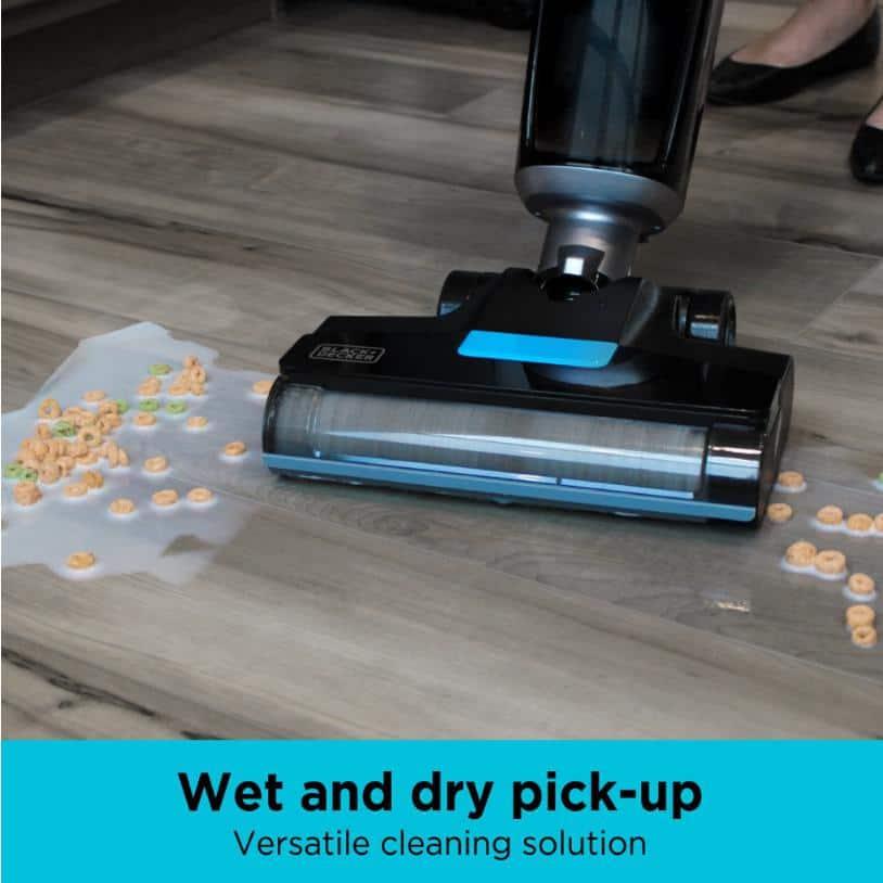 Black + Decker Multi-Surface Cordless Wet and Dry Vacuum + Wash Duo with Accessories Black: Rechargeable, Bagless, Foam Filter, Lithium Ion Battery