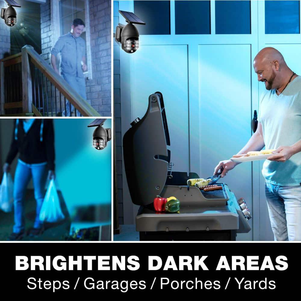 Bell + Howell LED Solar Powered Outdoor Security Spotlight with Motion Sensor