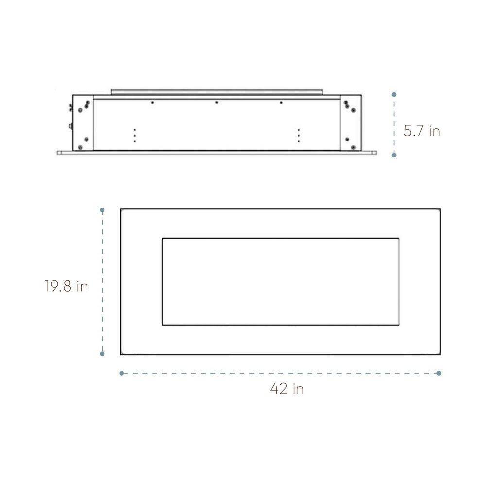 Cambridge Cambridge Wall Mount Electric Fireplace Heater with Remote Control for Indoor Use in Living Room, Bedroom, Home Office