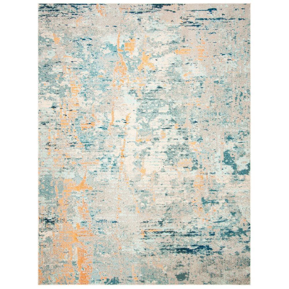 Madison MAD457 Power Loomed Indoor Area Rug - Light Blue/Beige - 8'x10' - Safavieh
