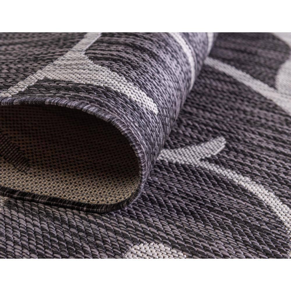 Unique Loom Outdoor Botanical Collection Area Rug - Curl (4' 1" x 6' 1" Rectangle Charcoal Gray/Gray)