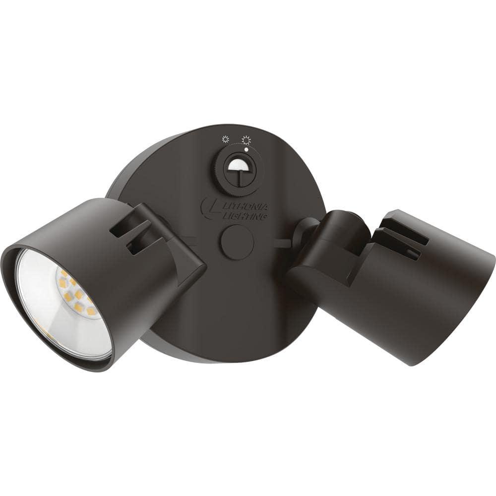 2 - Head Hardwired Dusk to Dawn Outdoor Security Flood Light