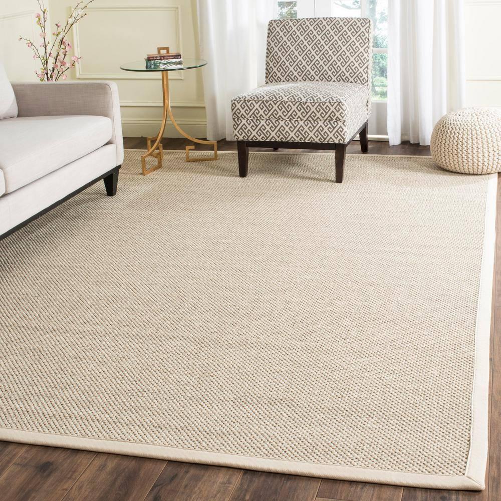 Natural Fiber NF143 Power Loomed Indoor Area Rug - Marble/Beige - 5'x5' - Safavieh