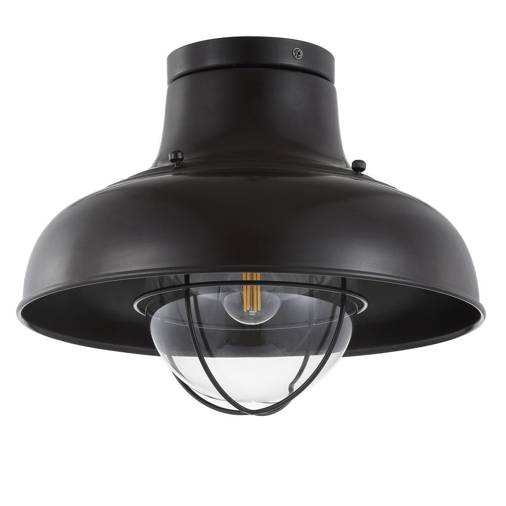 Cameron 13" Metal LED Semi-Flush Mount, Oil Rubbed Bronze