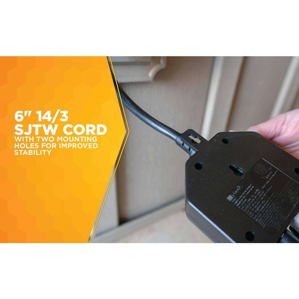 Woods 50123WD Black Outdoor 24-Hour Mechanical Timer with 2 Grounded Outlets