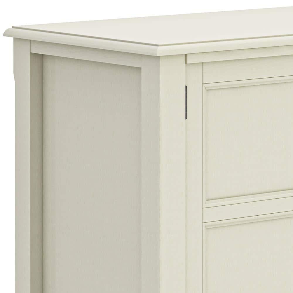 Simpli Home Burlington 72"W Solid Wood TV Stand for TVs up to 80" with 4 Cabinets