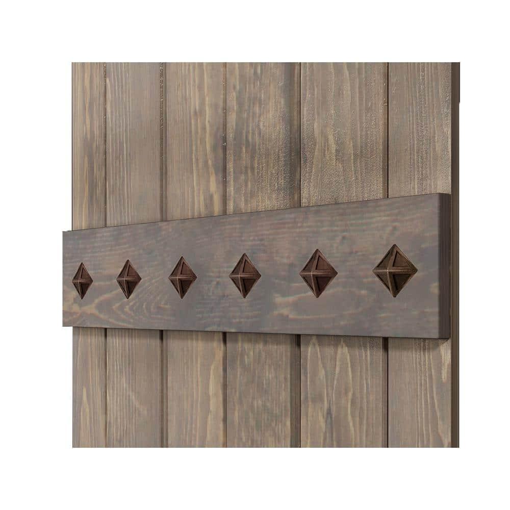 IsLife 84'' Solid Wood Paneled Matte with Installation Hardware Kit Barn Door