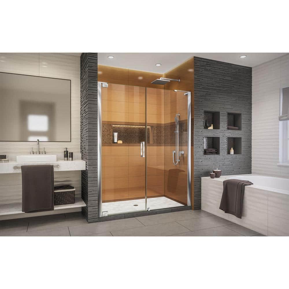 DreamLine Elegance-LS 55" W x 72" H Pivot Frameless Shower Door with ClearMax™ Technology SHDR-4327300-01