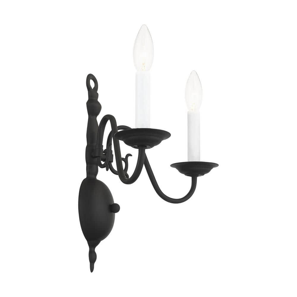 Livex Lighting Williamsburgh 2 - Light Wall Light in  Black
