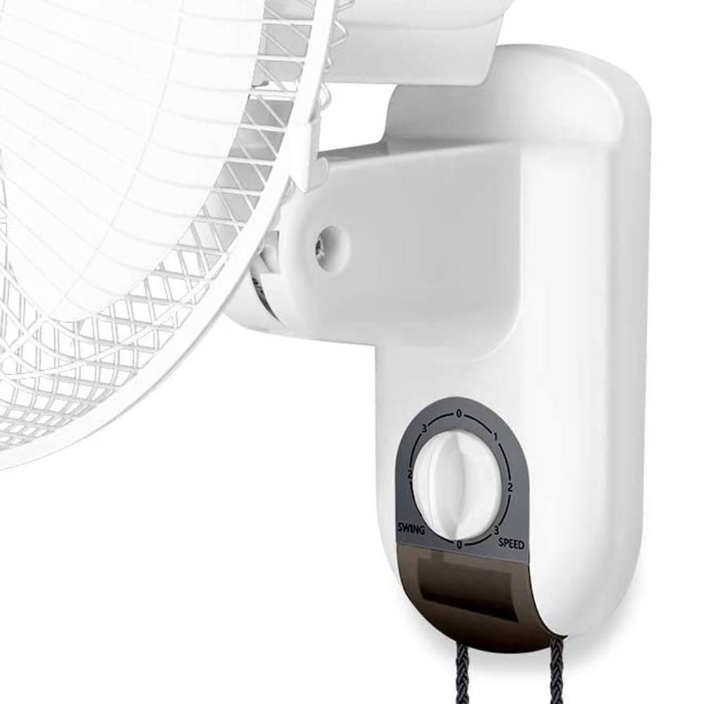 2 Pack 16 in. Indoor White Wall Mount Fan with Adjustable Tilt and Quiet Operation Oscillating