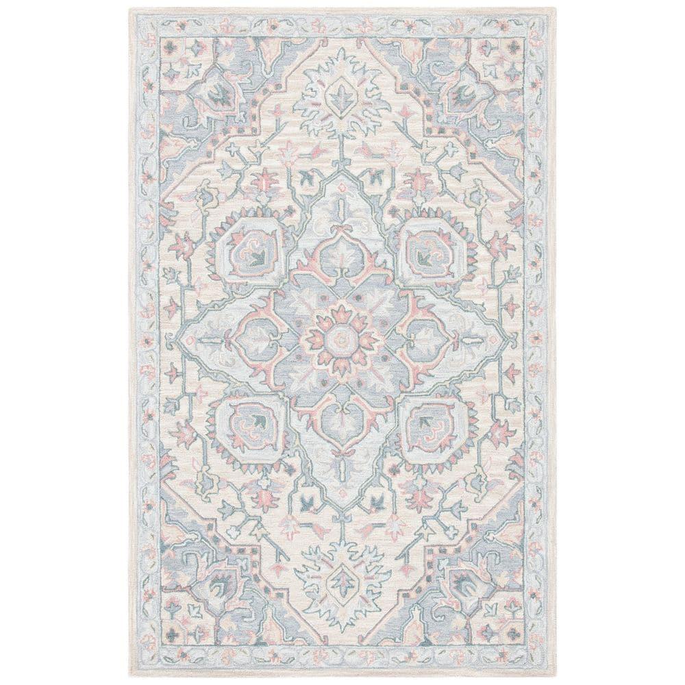 SAFAVIEH Heritage Kagan Oriental Area Rug, Beige/Blue, 6' x 9'