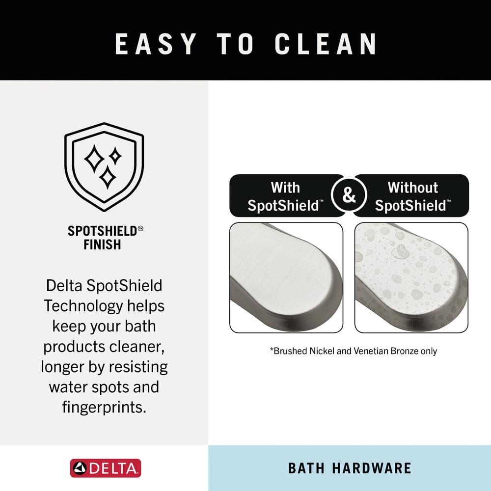 Delta Arvo Wall Mount Square Open Towel Ring Bath Hardware Accessory in Brushed Nickel ARV46-DN