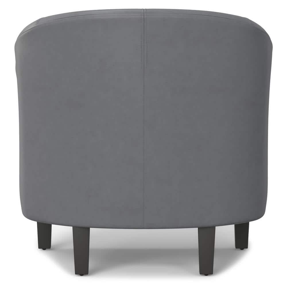 Austin 30 inch Wide Contemporary Tub Chair in Stone Grey Vegan Faux Leather