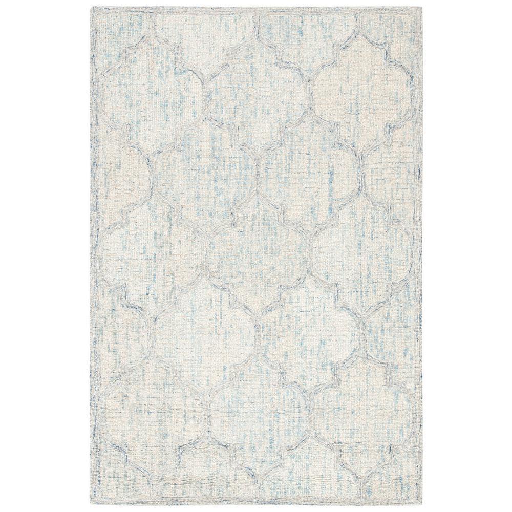 Abstract ABT474 Handmade Indoor Accent Rug - Ivory/Light Blue - 2'-3"x4' - Safavieh